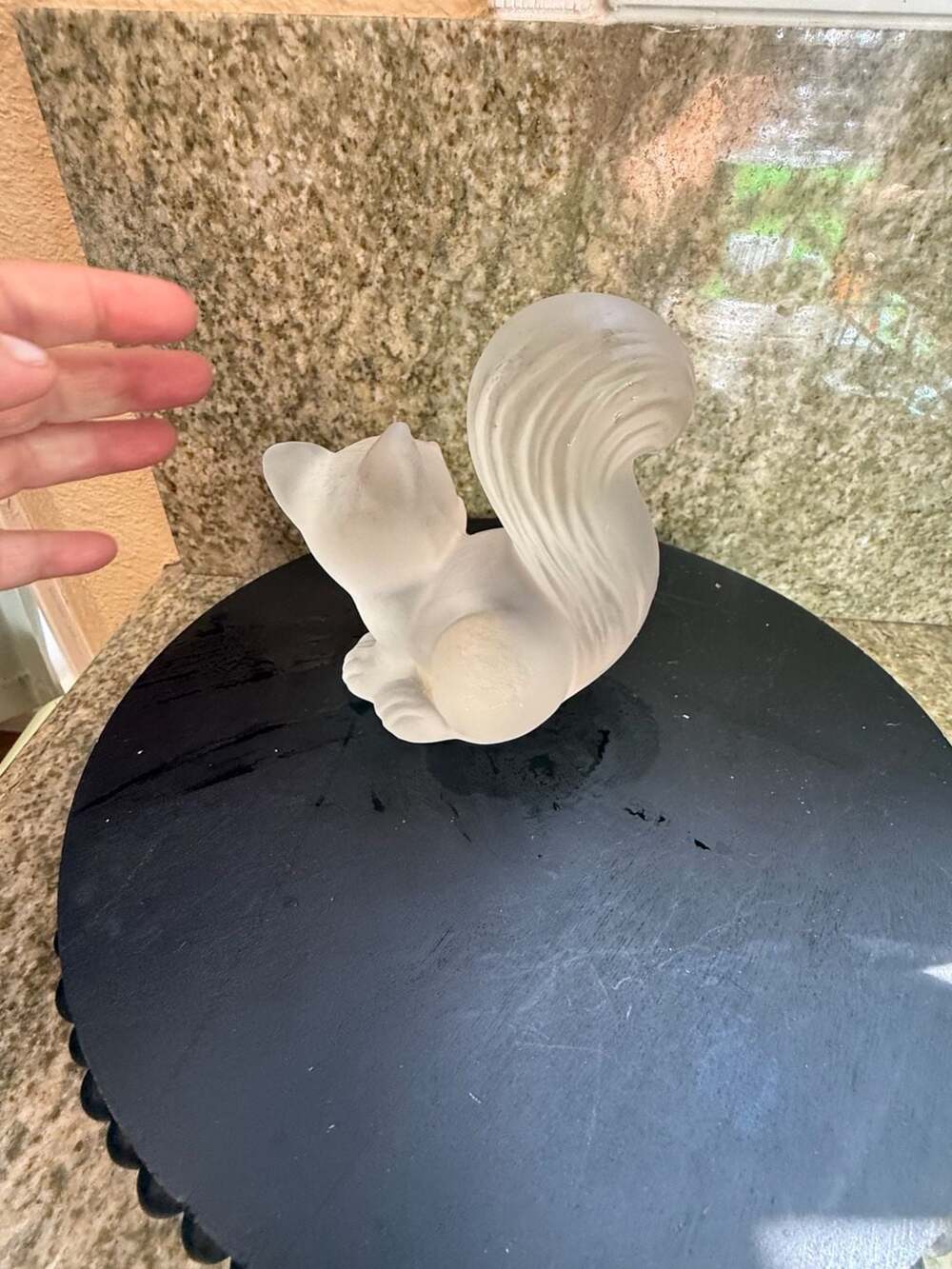 Goebel Crystal Squirrel Figurine: Frosted Glass, Vintage Wildlife Decor - Picture 2 of 4